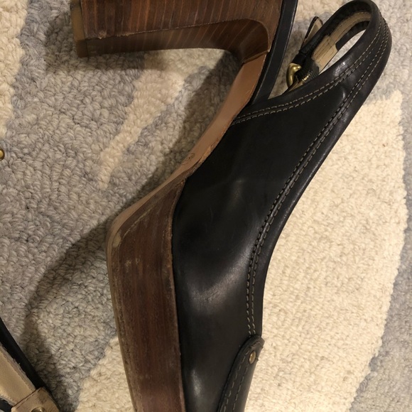 Coach Keira navy sling back high heels - Picture 10 of 10